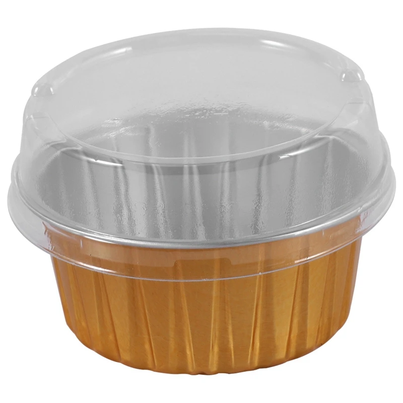 Pirottini Da Forno Monouso In Foglio Di Alluminio Da 500 Pezzi Creme Brulee Dessert Tazze Per Cupcake Di Forma Ovale Con Coperchi Strumenti Per Uova D