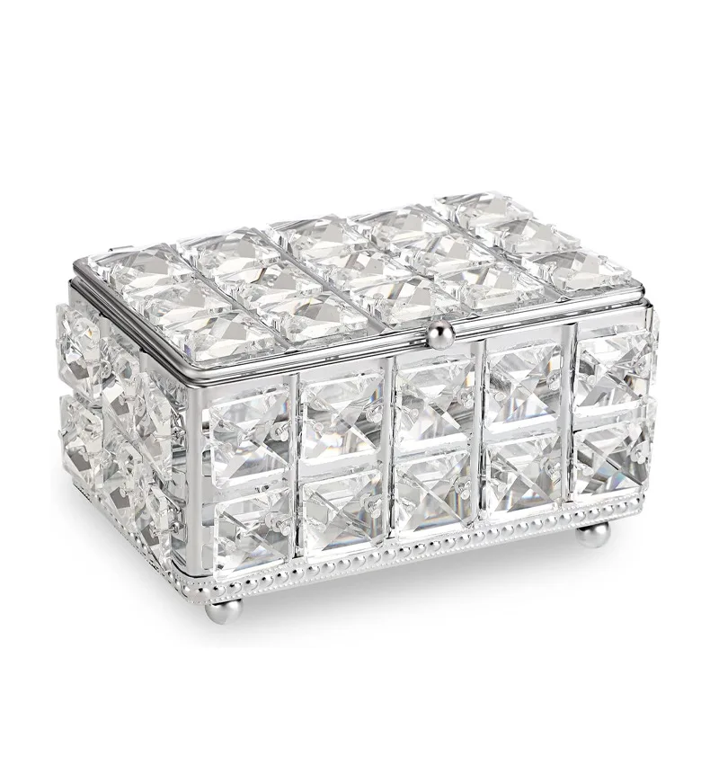 Crystal Jewelry Box Flip Open Creative Jewelry Box Jewelry Box High-End Storage Gift Box