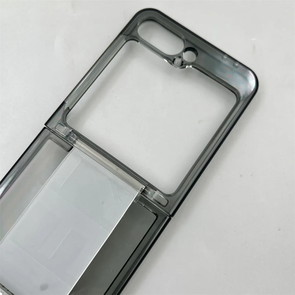 Luxury Wrist Strap Ring Holder Case - Transparent Matte Shockproof Back Cover with Hard PC Belt