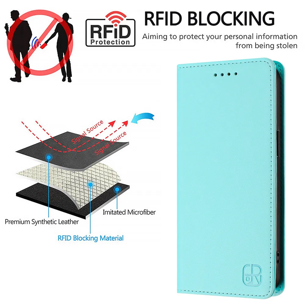 Premium Magnetic Leather Wallet Phone Case - Elegant and Secure Protection