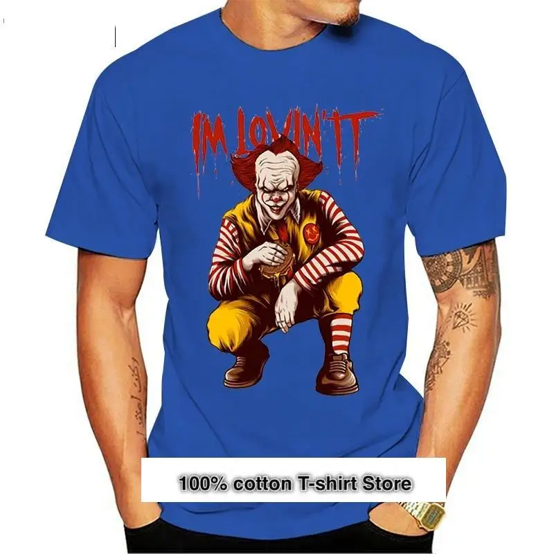 Camiseta Devitida De "Im Loving It Clown Pennywise Mcdonalds", De Horror, Claritica, Umica