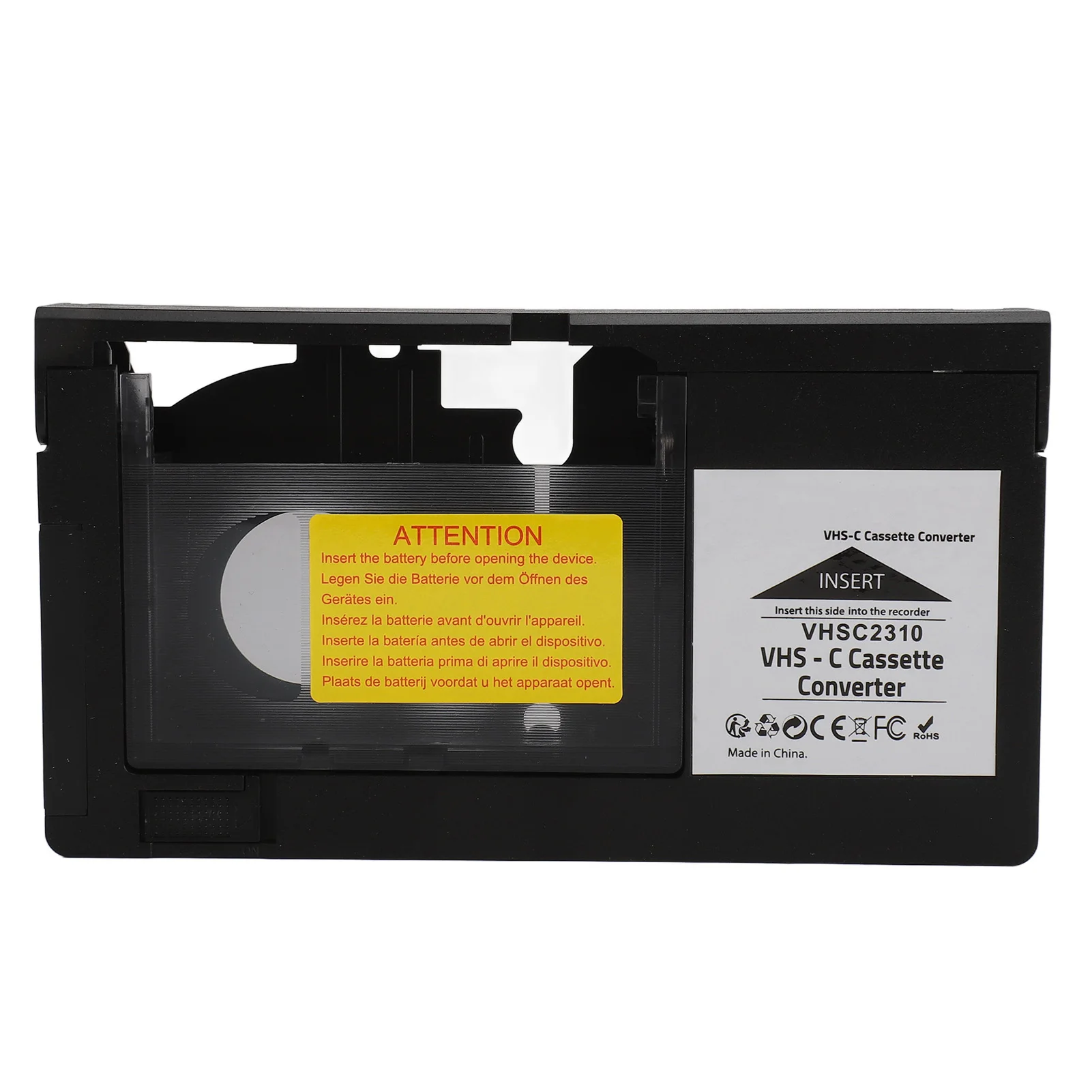 캠코더 카세트 어댑터 카세트 어댑터 원키 컨트롤 단순 배터리 작동 S-VHS-C S-VHS 테이프용 컴팩트
