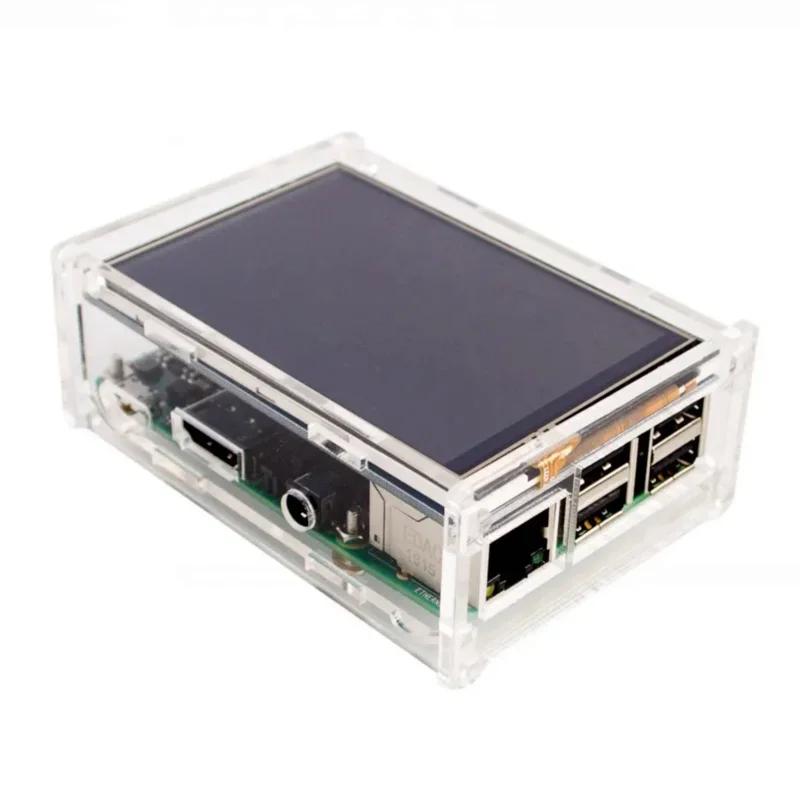 Scatola Acrilica Per Raspberry Pi 3/Pi 2 Modello B Lcd Da 3.5 Pollici