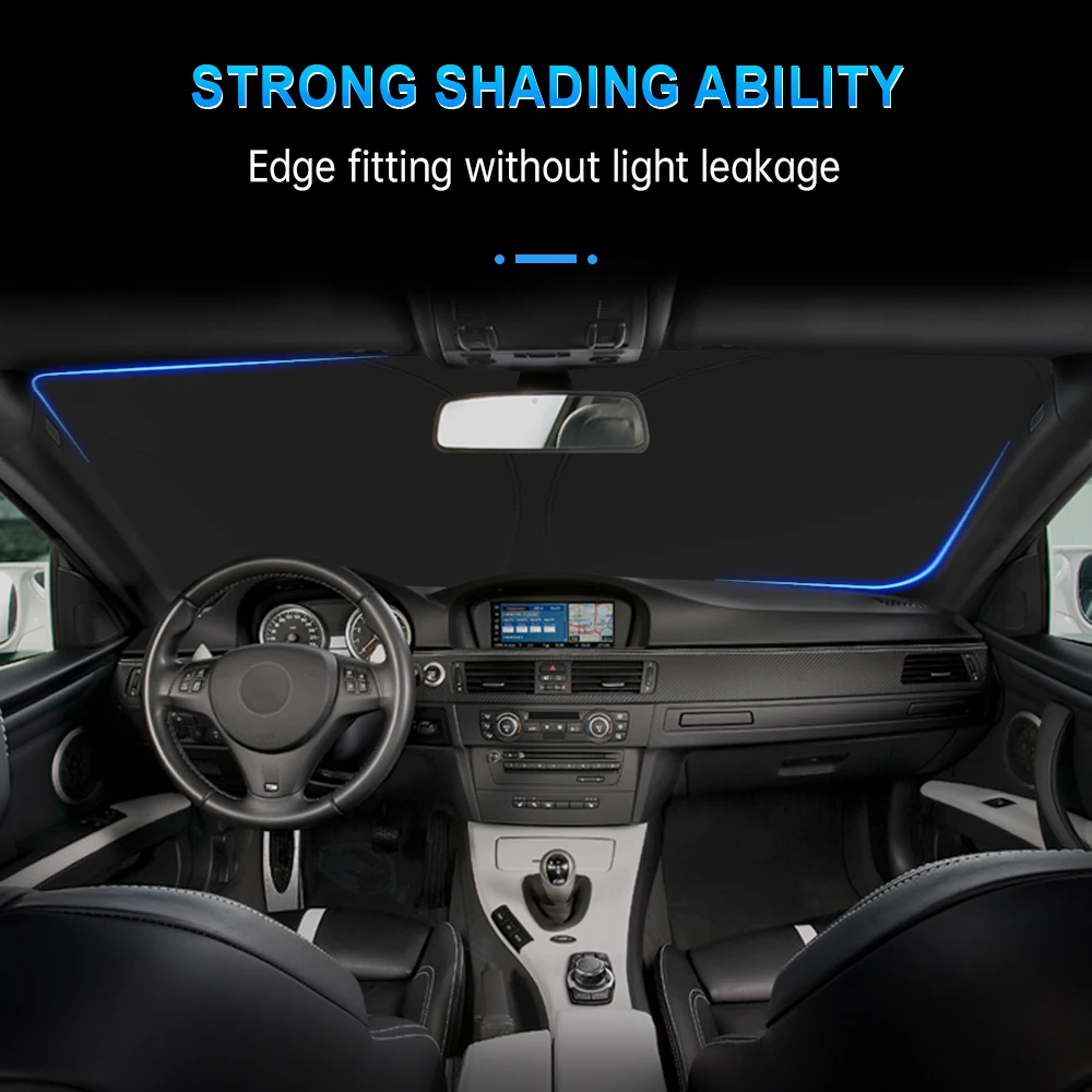 Car Sunshade Front Windshield Block Heat Sun Shade Foldable Sun Visor Protector For Mitsubishi ASX Outlander pajero Accessories