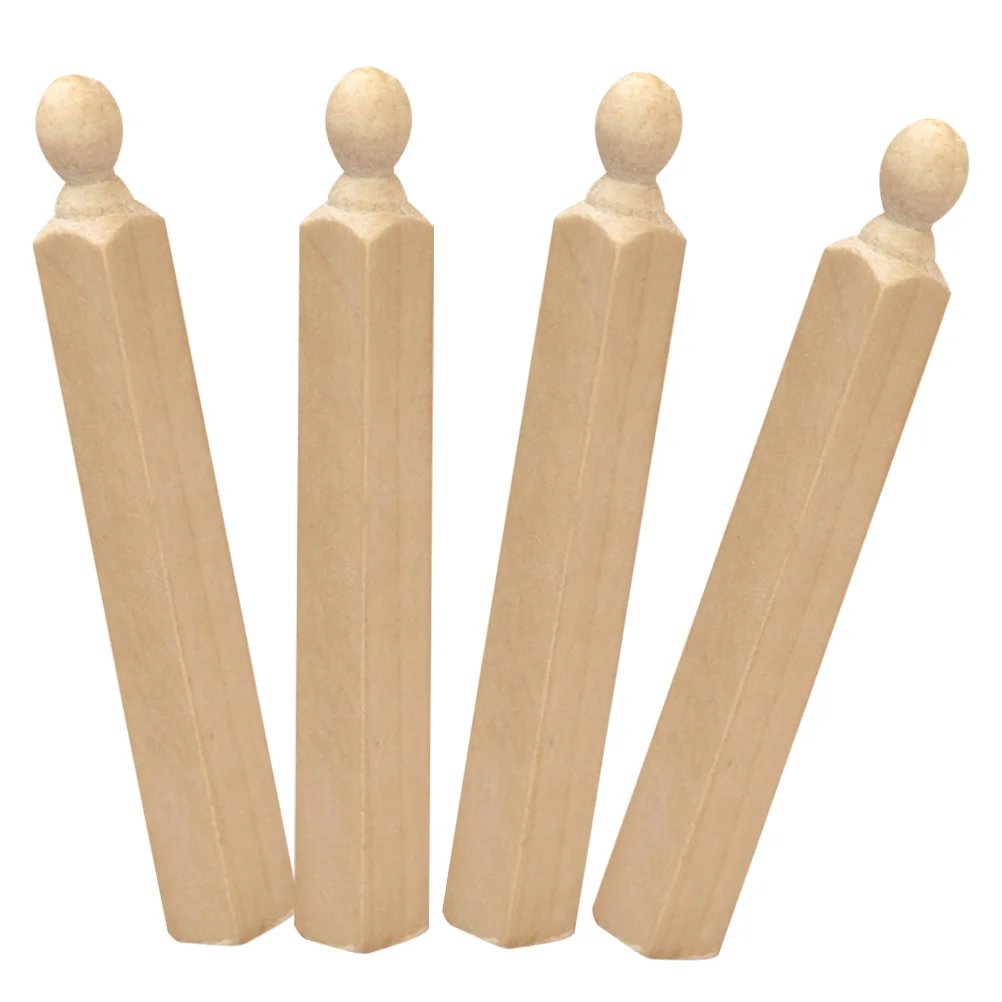 

4 Pcs Accessories House Furniture Micro Scene Miniatures Birch Roman Pillars Model