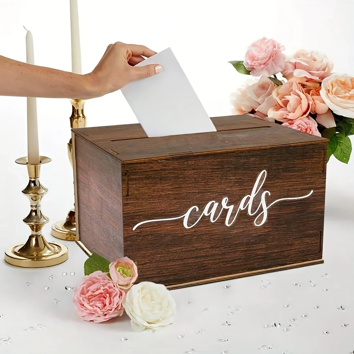 Wedding Wooden Card Box Rural Style Decorations Gifts and Money