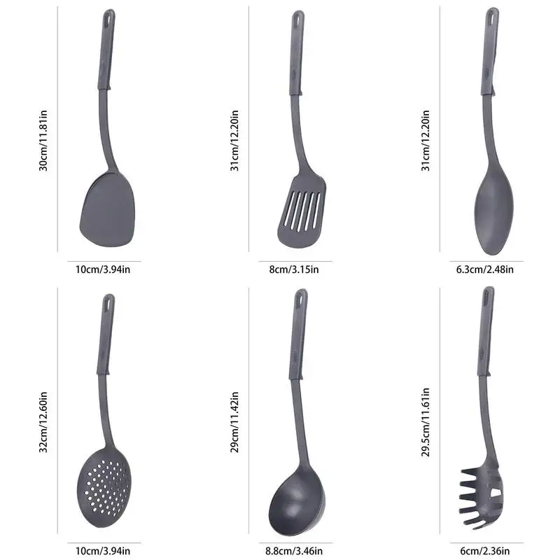 Nylon Kitchen Utensils Butter Cake Spatula Cooking Tools Frying Pan Shovel Multifunction Non-Stick Kitchen Tools Set Food Tongs cooking tongs cooking utensils set