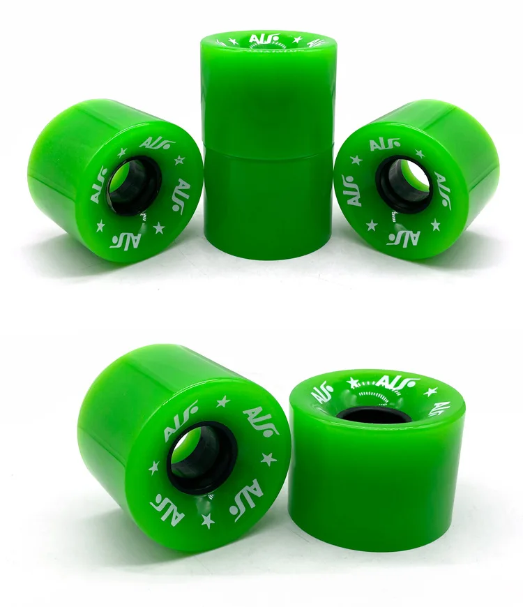 4Pcs 60*45mm 80A 스케이트보드 휠 베어링 도구 세트 도로, 거리, 더블 킥 스케이트보드용 고탄성 PU 크루징 휠