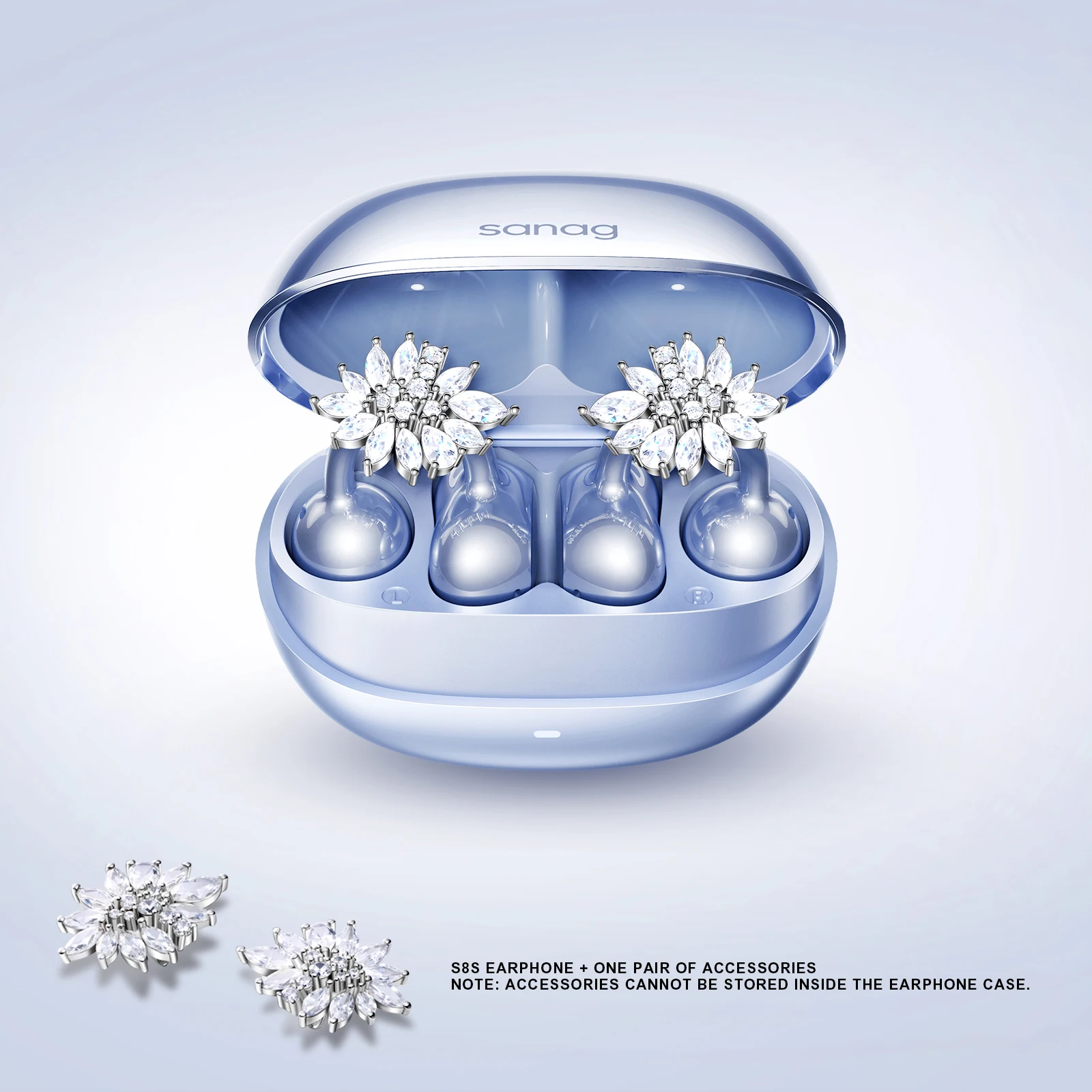 Sanag S8S AI Open Ear Clip on Headphones HiFi Lossless Sound