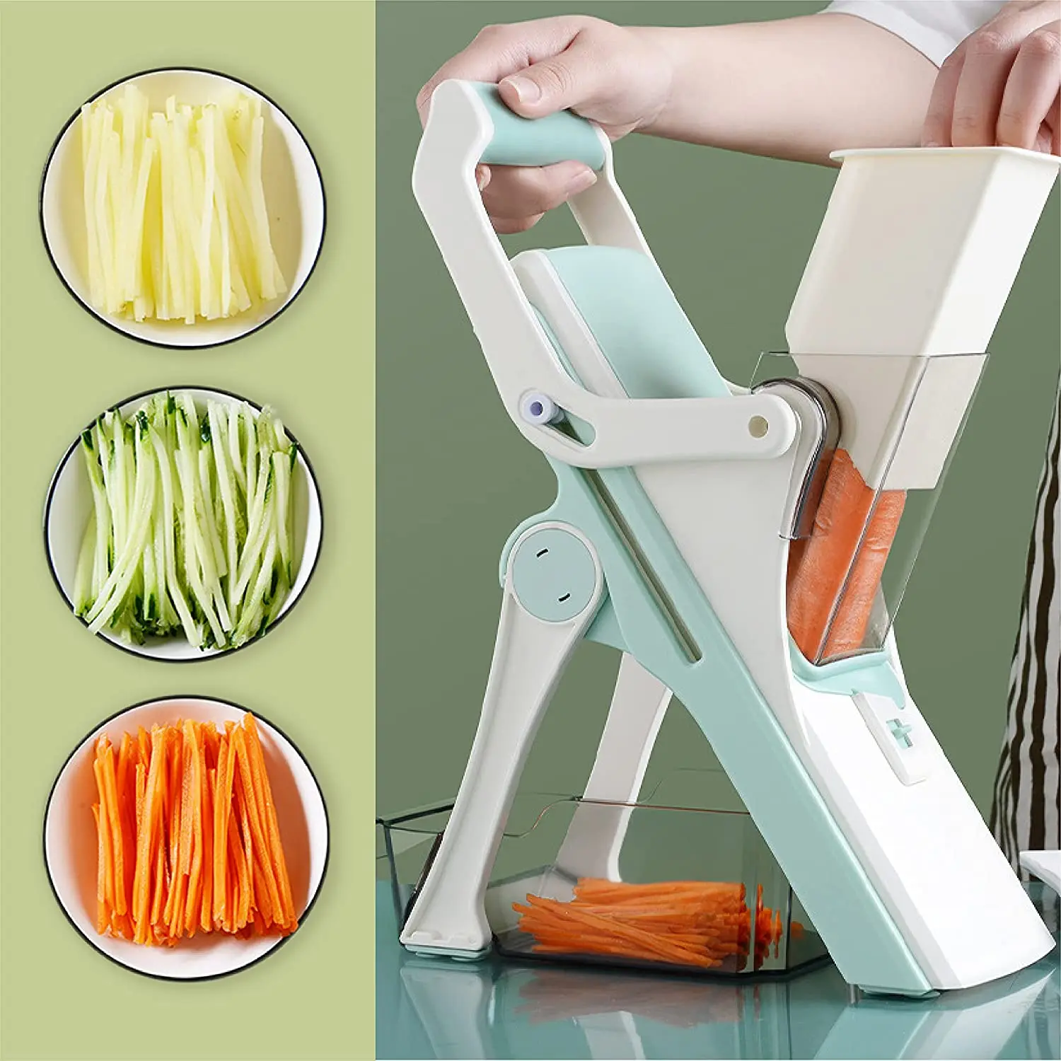 Cook! Safe Slicer Mandolin Vegetable Chopper 30 Settings, Veggie