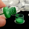 JC TATTOO 100pcs Disposable Tattoo Ink Caps S/M/L/XL Tattoo Ink Cups with Base Clear Plastic Pigment Permanent Makeup Container 5