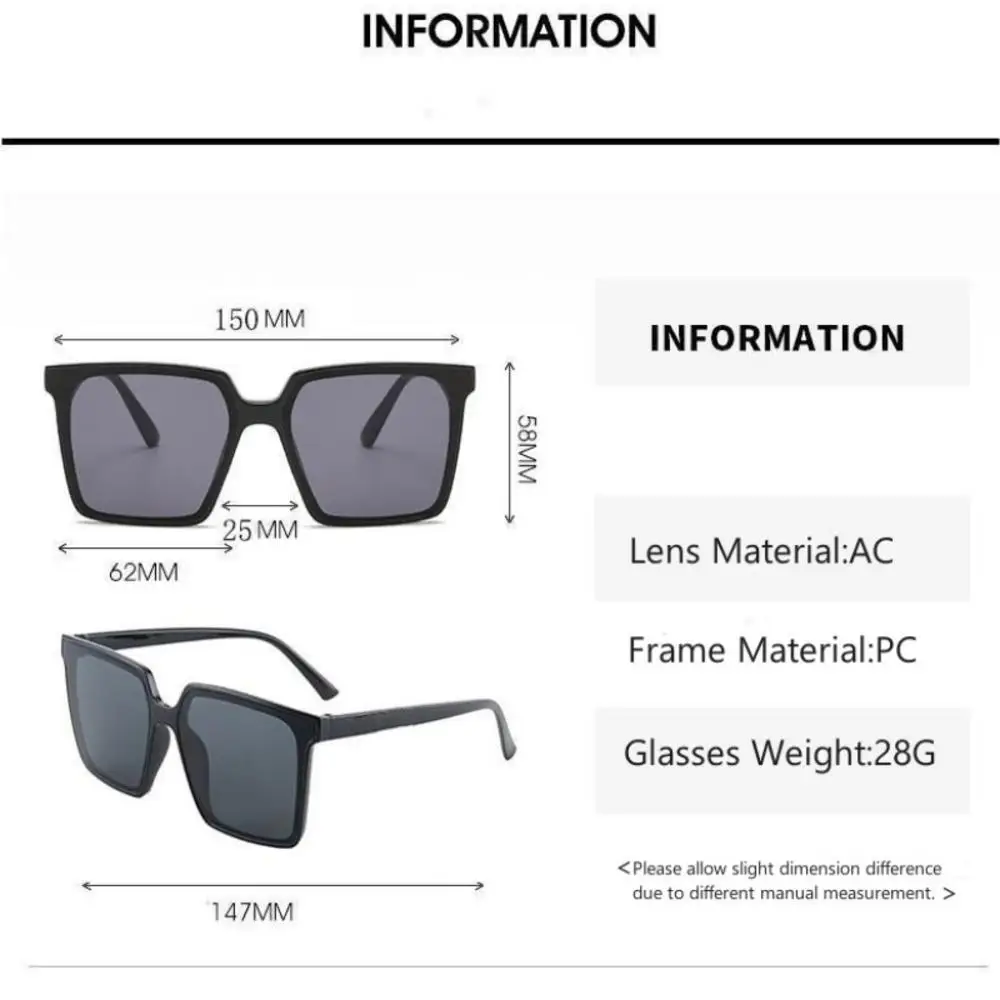 2023 Vintage Oversized Square Sunglasses Women's Polarized Sunglasses Drive Cycling Eyeglasses Outdoor Sun Protection Glasses