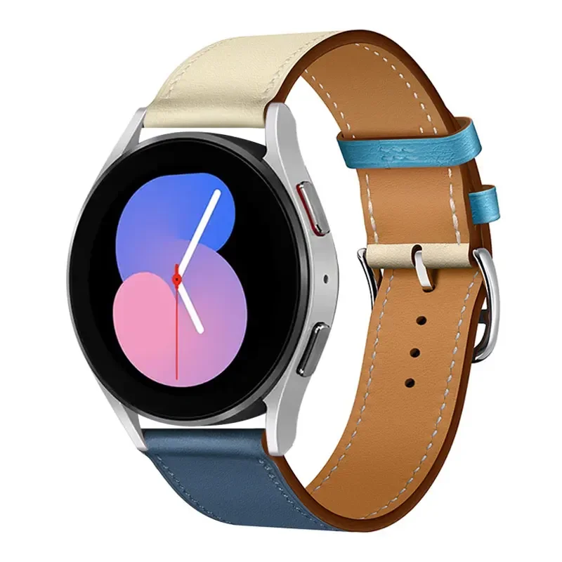 Premium Leather Watch Band Strap - Sporty and Elegant Design, 20-22mm Adjustable Size,
