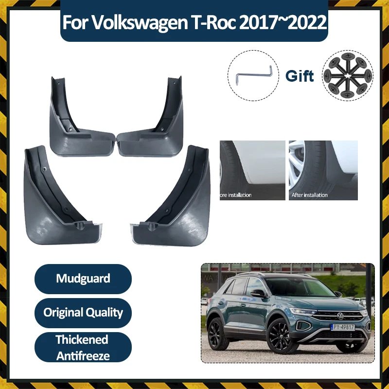 

Car Wheel Mudflaps For Volkswagen VW T-Roc 2017~2022 2021 Front Rear Flaps Flares Splash Mud Guards MudGuards Fender Accessories