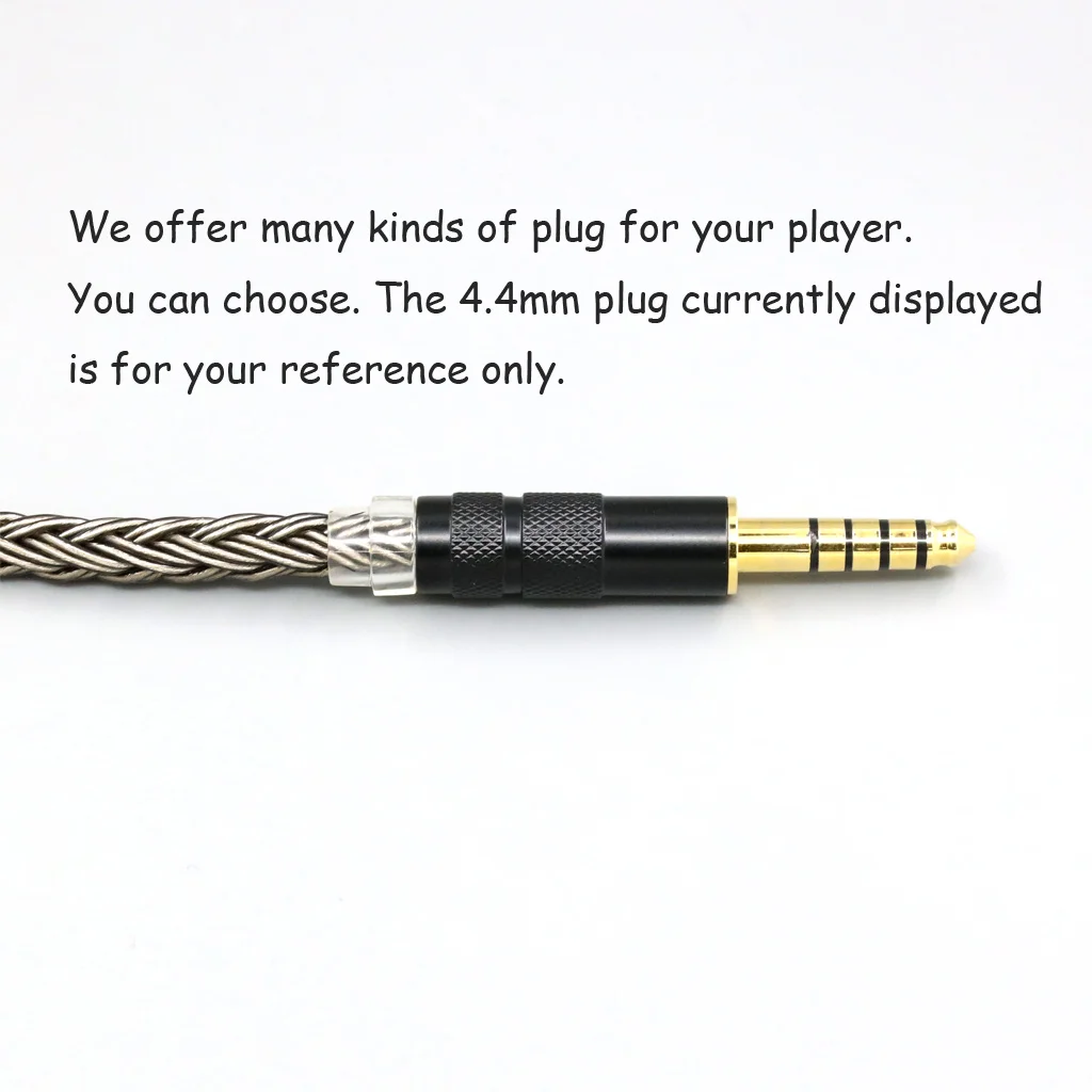 16 Core Earphone Cable Grey Silver plated For ATH-L5000 ATH-AWKT Audio Technica ATH-ADX5000 ATH-MSR7b 770H 990H A2DC Headphone