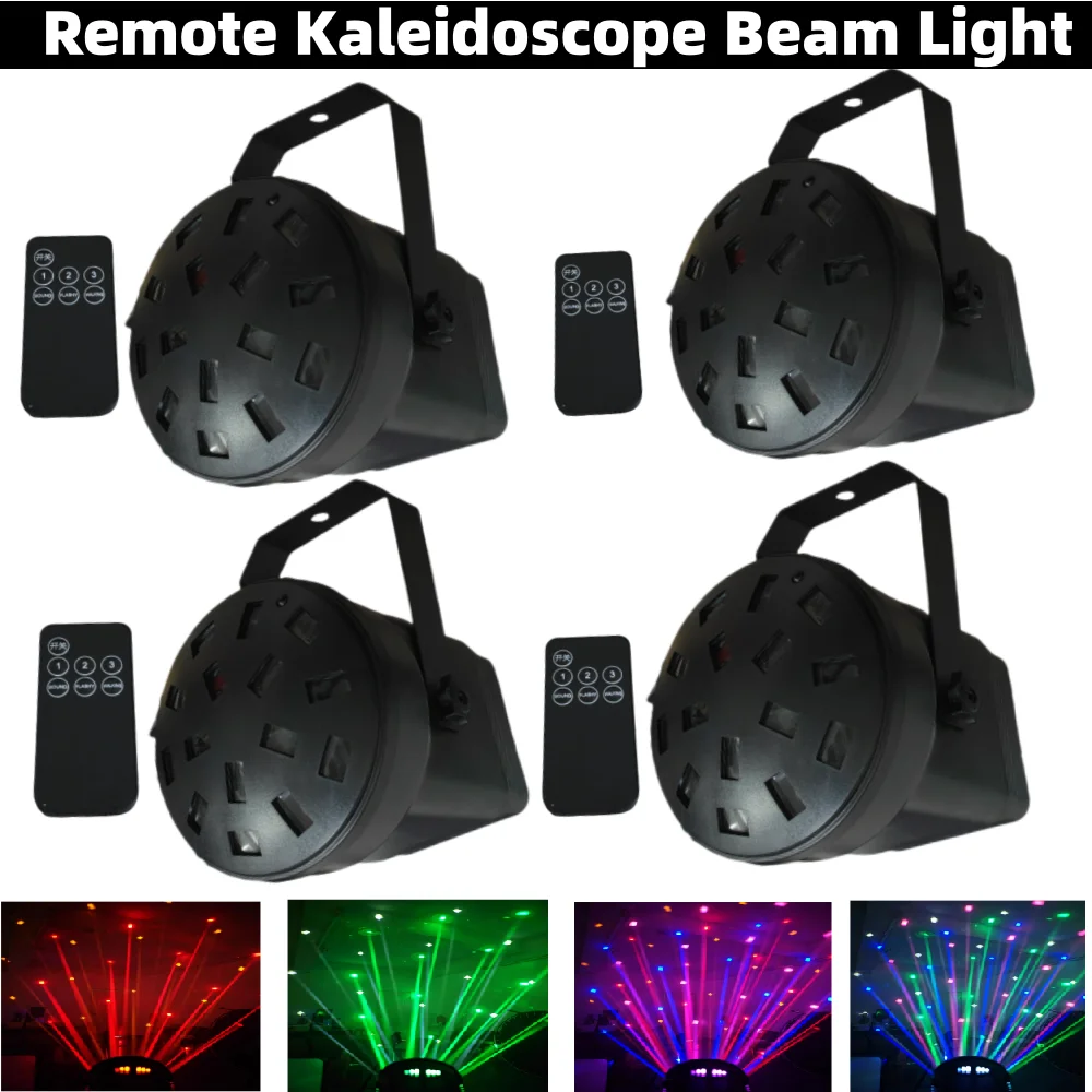 4pcs/ Remote Kaleidoscope beam lamp /led wash light private room disco light beam/ KTV dj lamp