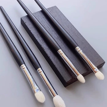 아이섀도우 블렌딩 브러쉬 고급 천연 염소 털 에보니 핸들 아이 섀도우 메이크업 브러쉬 미용 도구