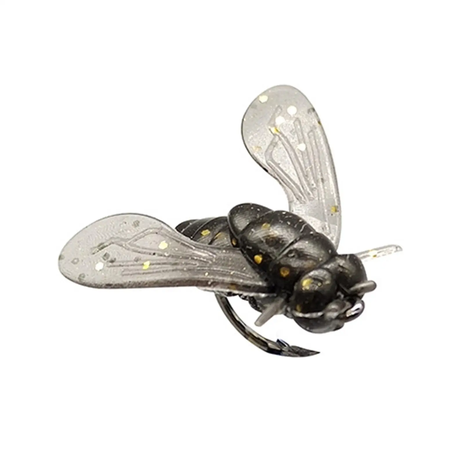 20x Fly Fishing Flies Simulation Fast Sinking Dry Baits Wet Nymph Fly Metal with Hook for Crappie Trout Snapper Bluegill Salmon