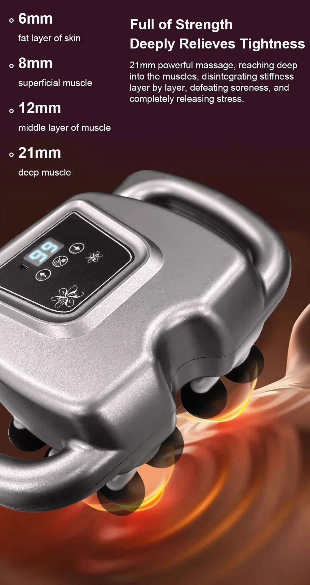 Fascia Gun 16-Head Muscle Massage Gun Professional Body Leg Back Shoulder Waist