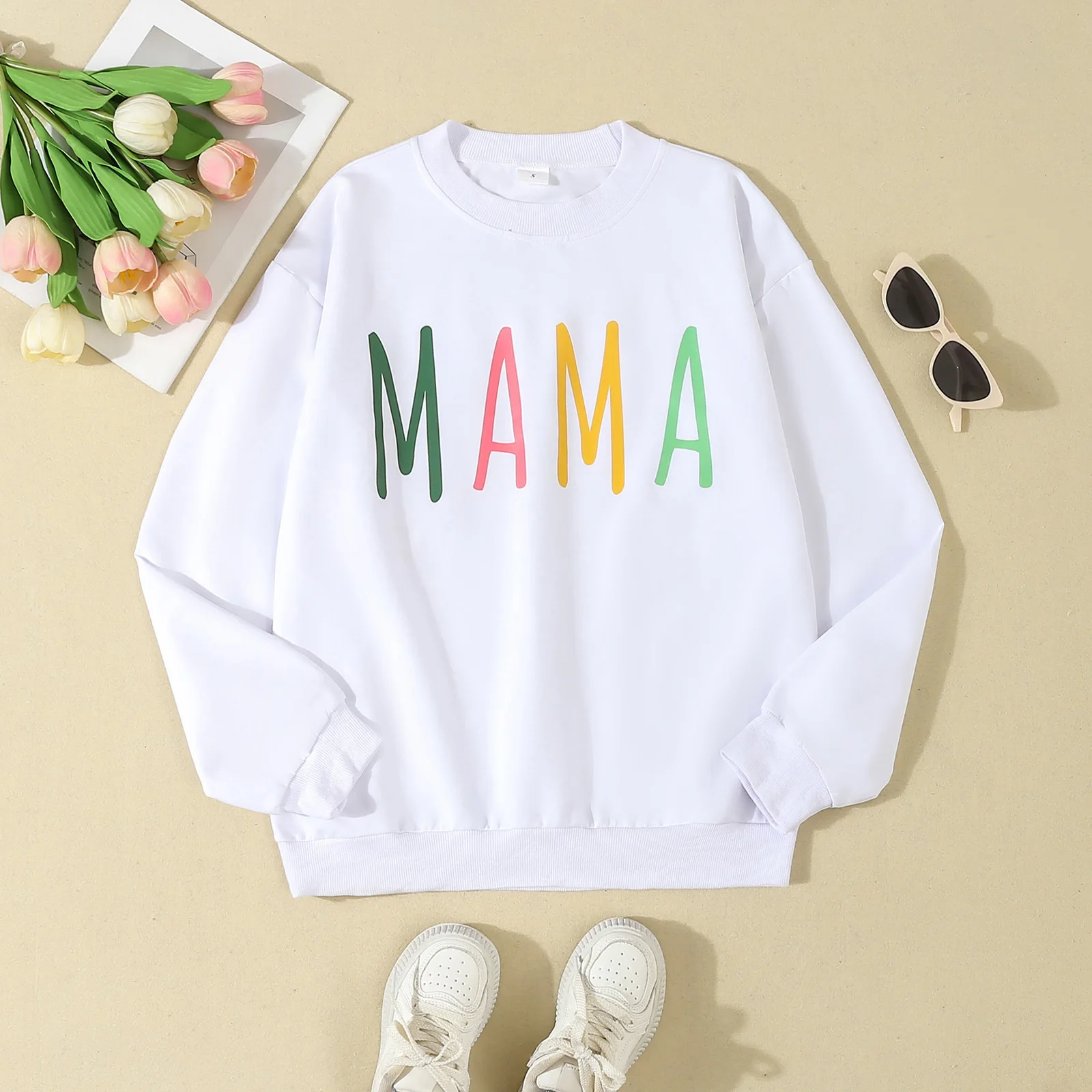 Citgeett Autumn Kids Baby Girls Mommy Matching Outfits Long Sleeve Letter Print Sweatshirts Pullovers Bodysuit Fall Clothes 5
