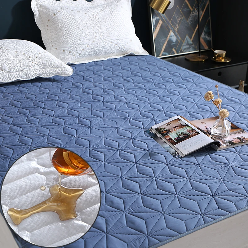 Waterproof Mattress Pad Cover Breathable Bed Cover Washable Bedspreads Healthy Bedspread On The Bed Fitted Double Bed Sheets 5