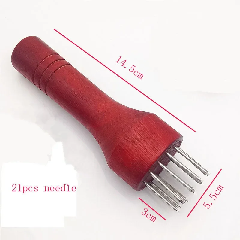 Stainless Steel Meat Needles Meat Hammer Pounders Wooden Handle Profession Tenderizer For Beef Tender Steak Kitchen Tools meat tenderizer meat hammer