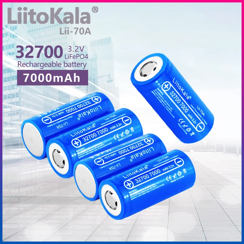 Аккумулятор LiitoKala, 3,2 в, 32700, 7000 мАч, 35 А, 5 шт.
