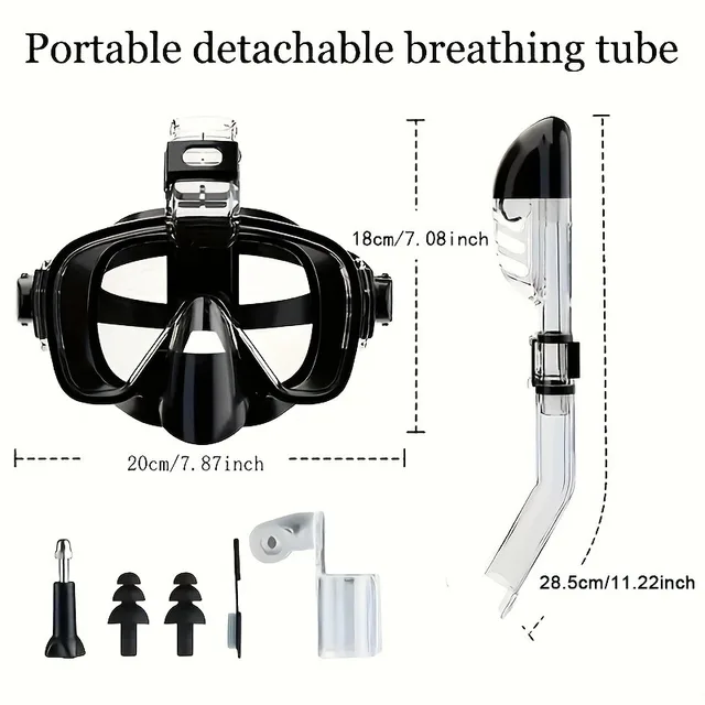 Panoramic 180° Snorkel Mask - Anti-Leak & Anti-Fog Half Face Scuba Diving Goggle for Snorkeling 3