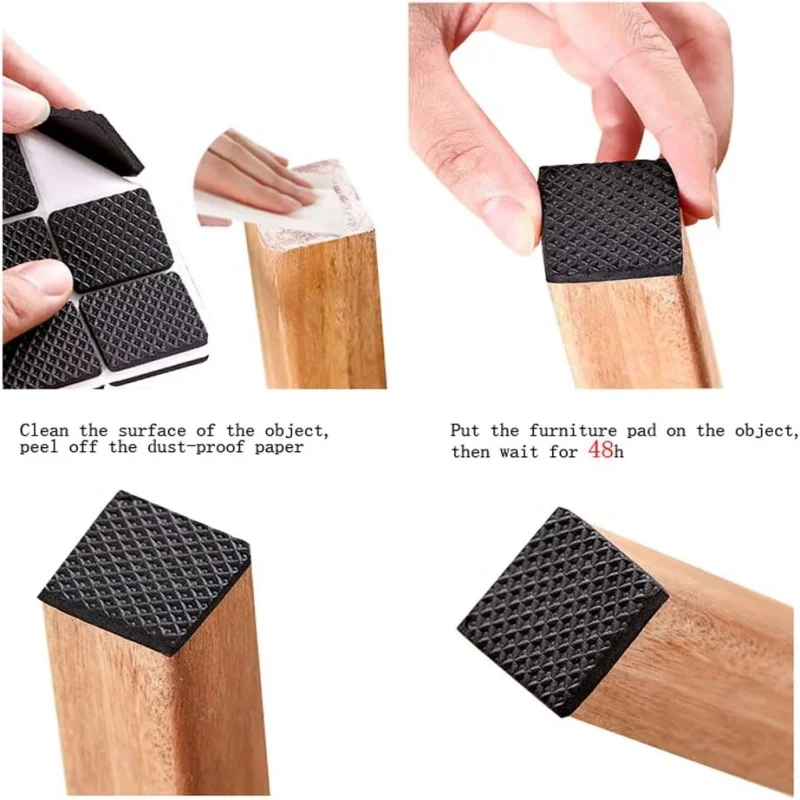 Premium Anti-Slip Furniture Leg Pads - Self-Adhesive Floor Protectors
