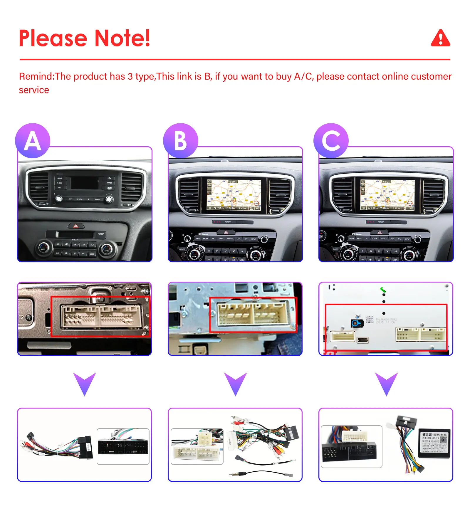 OSSURET Envío Rápido Sistema Inteligente para Auto Android 14 de 9 Pulgadas para Kia Sportage 4 QL KX5 2018-2021 CarPlay Android Auto Reproductor Multimedia para Auto Bluetooth Manos Libres con Qualcomm Snapdragon 6115 Octa Core DSP Audio AI GPS Navegación Unidad Principal de Alta Calidad 3
