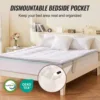Mattress Topper Premium Memory Foam Fiber Fill Queen Size 3 in Thickness 3