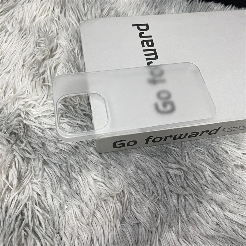 Matte Frameless Thin Anti-Fall Phone Cover with Hard Skin-Feel
