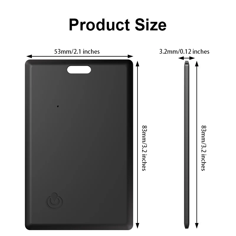 Slim Wallet Bluetooth Smart Tracker Card - Item Finder for Wallets & Keys, Compatible with Find My App