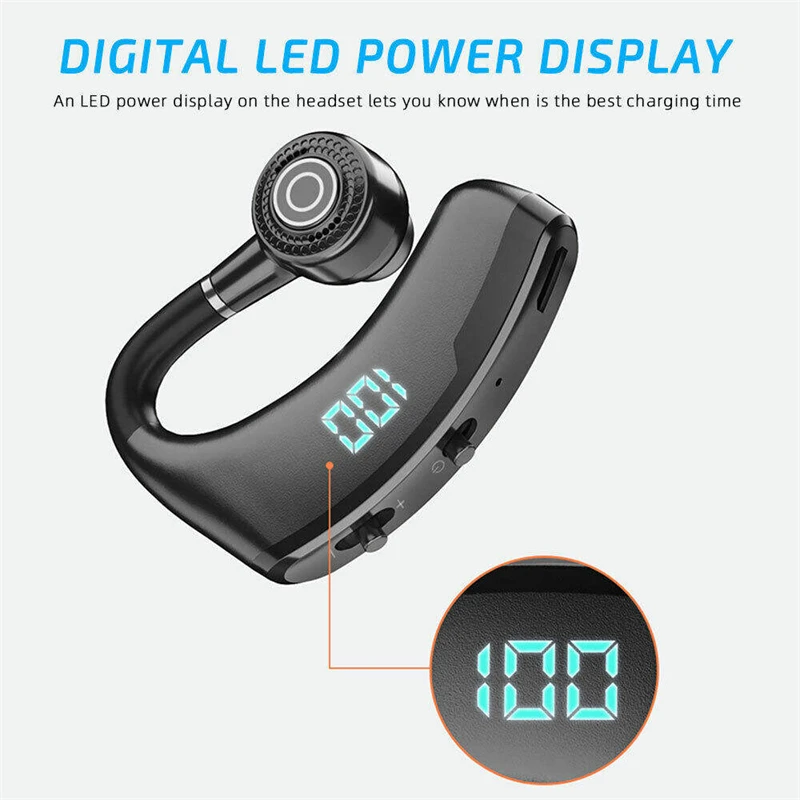 V9S Bluetooth 5.2 Earphone Sport Driver Car Wireless Headphone With Mic HD Handsfree Calling Stereo Music Business Headset 5