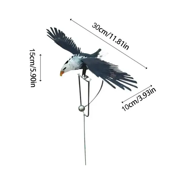 Sas Szélmalom Szobrok Tartós Kerti Tét Rocker Művészeti Bagoly Kültéri Kiegészítők A Gyep Terasz Dekorációhoz - Image 6