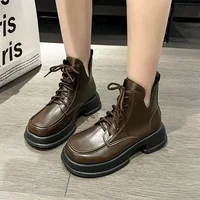 ZZ109 2024 Women's Autumn Anti Slip and Wear-resistant Short Boots Comfortable Thick Sole Fashionable Versatile Boots 2