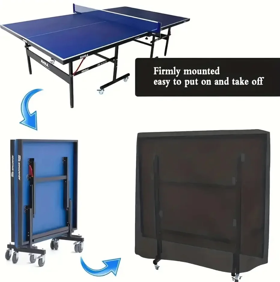 210D Outdoor Oxford Fabric Table Tennis Table Cover Waterproof, Dustproof, Sunscreen, Heavy Duty With Zipper 2