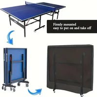 210D Outdoor Oxford Fabric Table Tennis Table Cover Waterproof, Dustproof, Sunscreen, Heavy Duty With Zipper 2