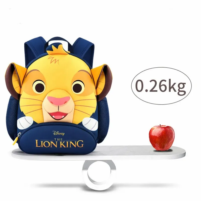 Disney Boy Anti Lost Backpack 3-8 Years Old Kindergarten Baby Schoolbag Toy Storage Bags The Lion King Simba Bag Birthday Gift 3