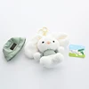 New Cartoon Summer Refreshing Sun Hat Bunny Plush Keychain Funny Cute Animal Backpack Decoration Pendant Children Birthday Gift 5