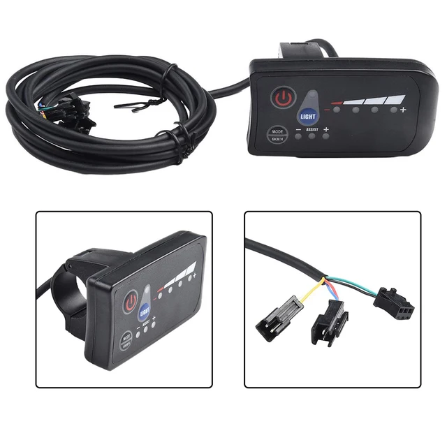 Panneau LCD Vélo Écran LCD Vélo Électrique 810 - Panneau Commande 5 Fils - ABS Résistant - Noir Affichage Vélo électrique