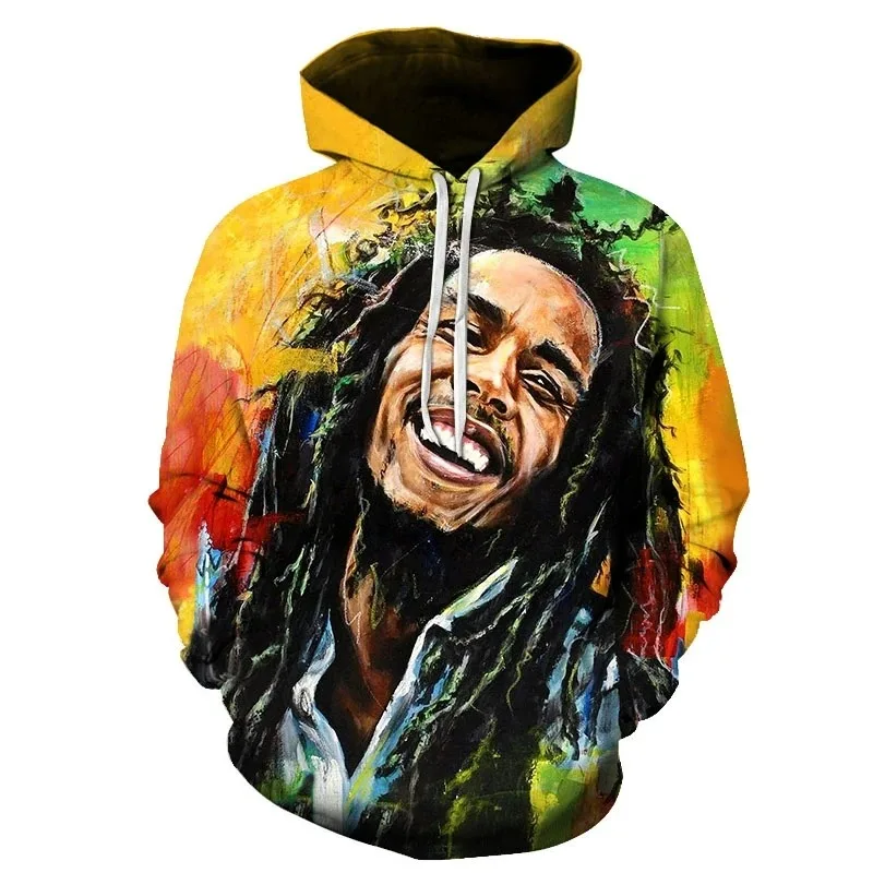 

2022 New Hooded Sweater B-Bob Marleys 3D Men/women's Sweatshirt Street Hip Hop Casual Style