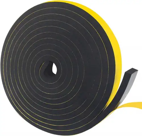 1roll 1-10mm thick Strong adhesion EVA black sponge foam rubber tape anti-collision seal stri Width 5-40mmSound insulation Strip - Image 2