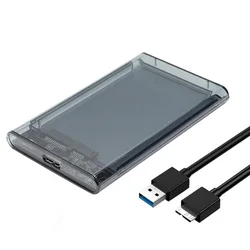High - Speed Clear USB 3.0/Type C 2.5 - Inch Hard Drive Enclosure (Grey)
