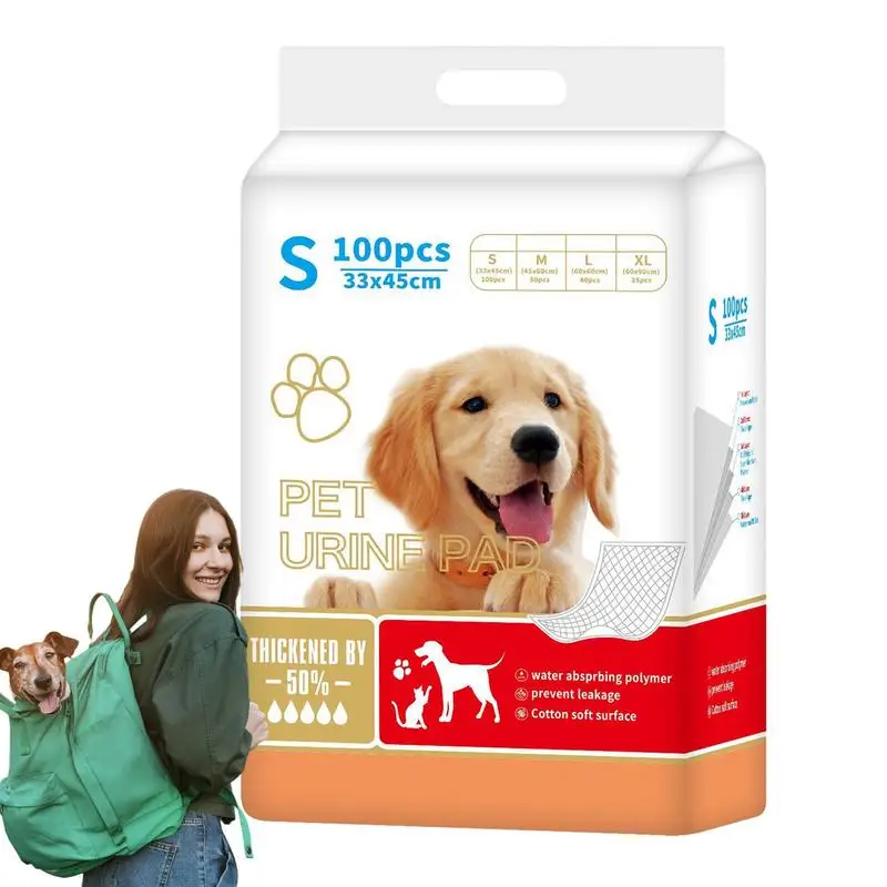 

Pee Pads For Dogs 100pcs Leak-proof Urinal Piddle Doggie Pads Pet Pee Training Supplies Dog Toilet Pad Pet Potty Training