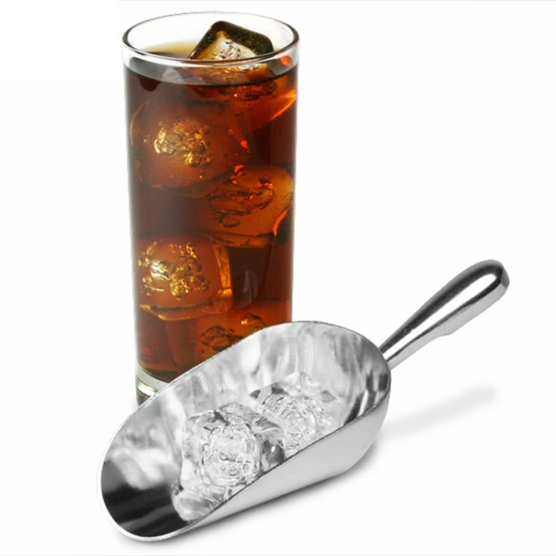 Ice Scoop Aluminum Alloy Shovel for Ice Grain Coffee Beans Scoops Bar Scraper Kitchen Accessories