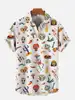 2024 Fashion Men's Hawaiian shirts Mexican Style Colorful Graffiti Art Poster Prints Short Sleeve Shirt  Hawaii style clothing 3