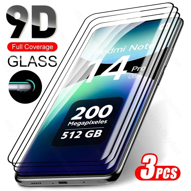 3-Pack 9D Tempered Glass Screen Protector