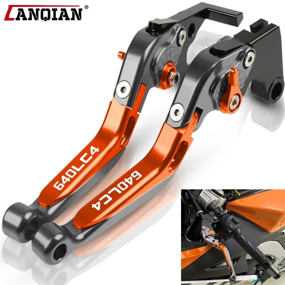 

For 640LC4 2003 2004 2005 2006 Motorcycle CNC Adjustable Extendable Foldable Brake Clutch Levers 640 LC4 Accessories