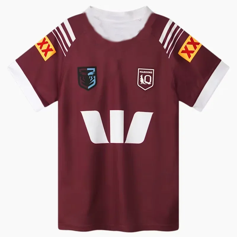 2425 New Jersey Clothing Men's T-shirt Oversixed NRL Rugby South Wales Training Uniform High-quality Short Sleeved Jersey Tees 4
